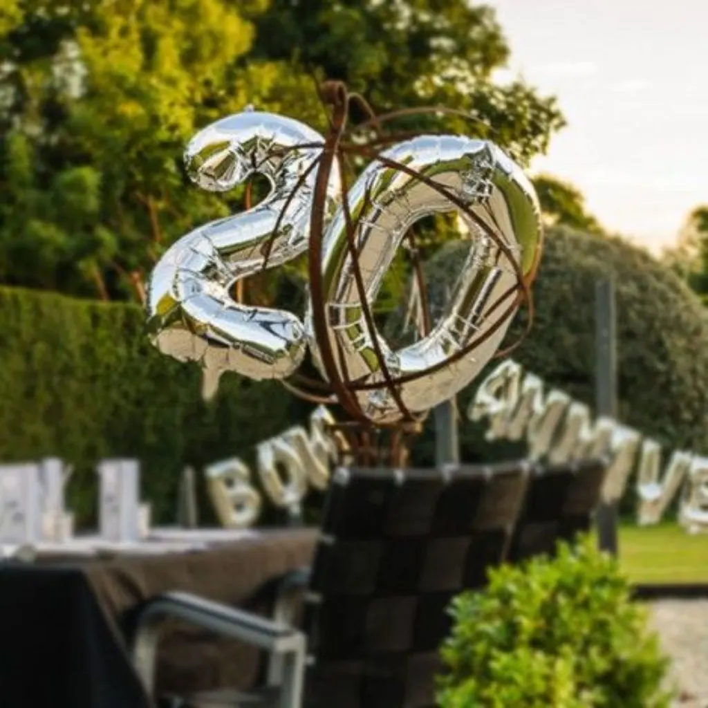 Sur Pinterest Ballon chiffre argent pas cher pour une fête d’anniversaire