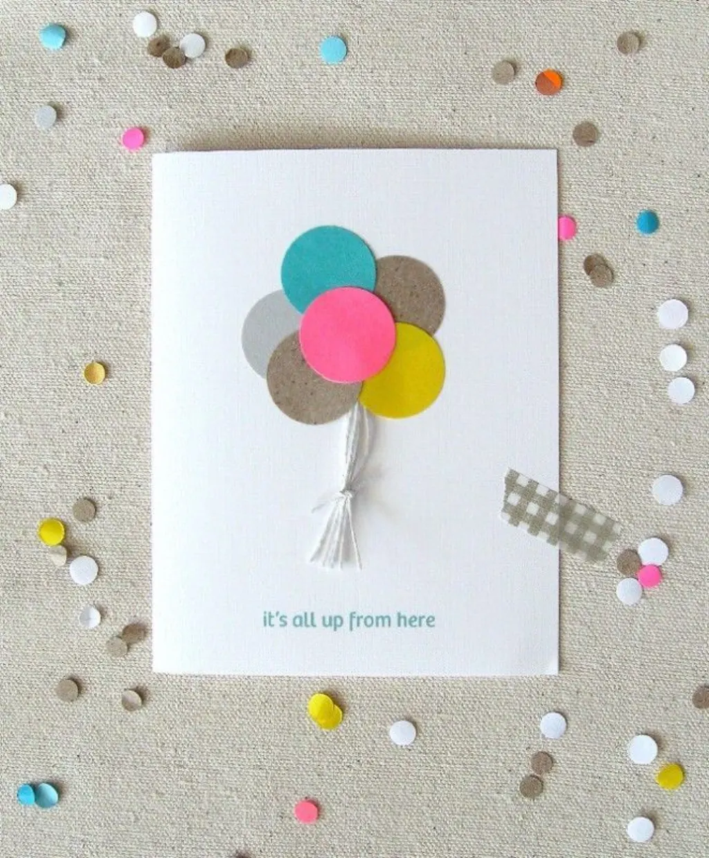 Sur Pinterest carte anniversaire ballons colorés