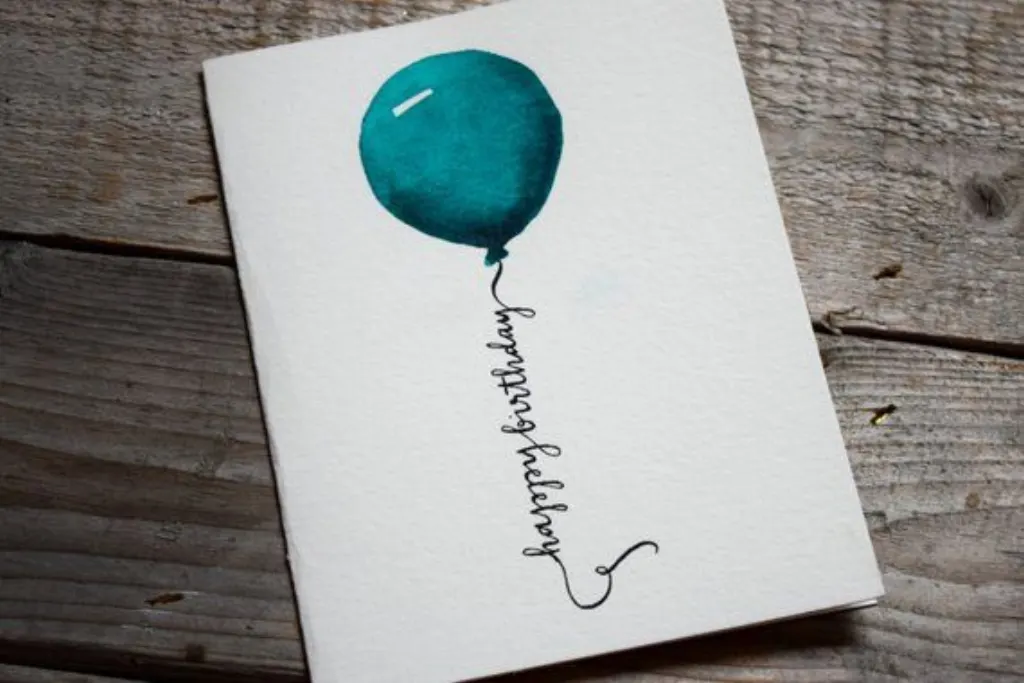 Sur Pinterest Aquarelle de joyeux anniversaire, ballon, carte, carte d’anniversaire,