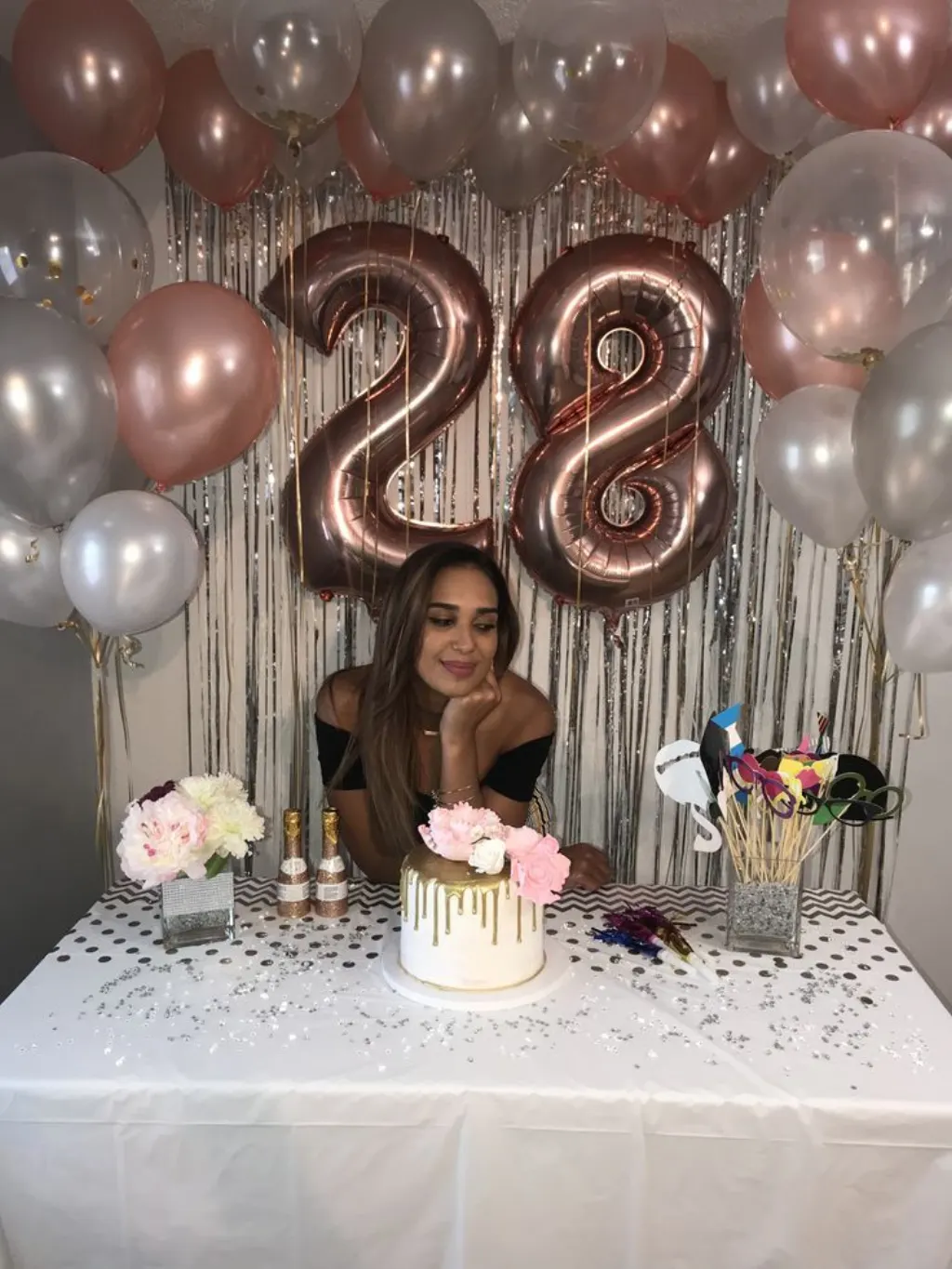 Sur Pinterest Rose gold birthday party