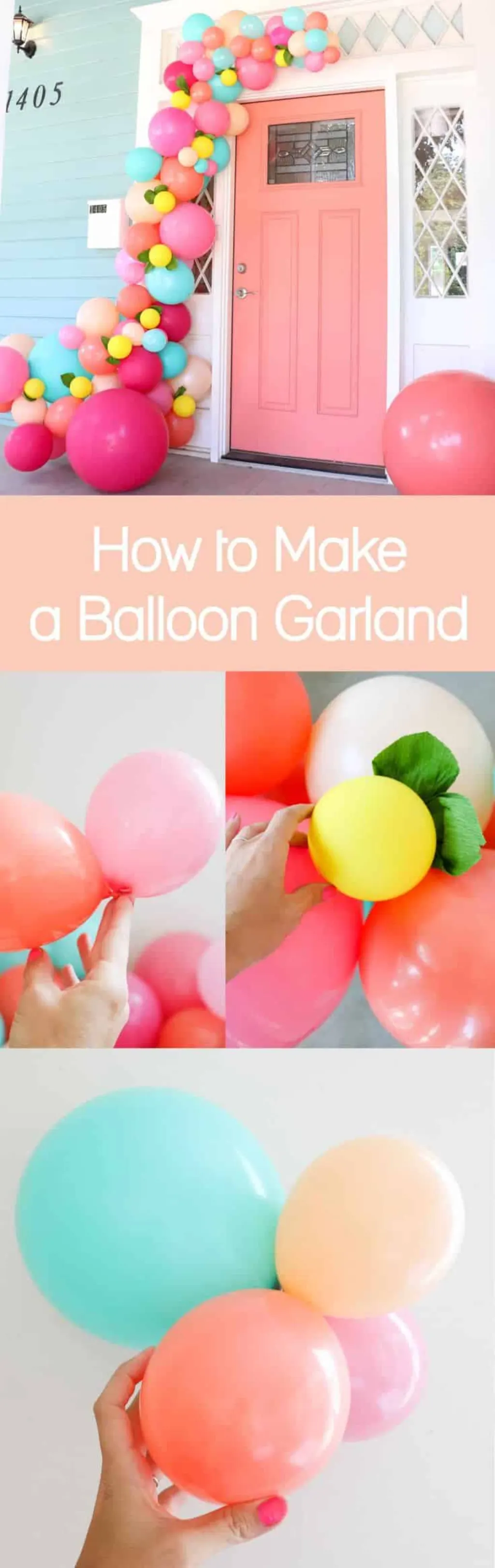 Sur Pinterest Make A Balloon Garland For Your Front Door