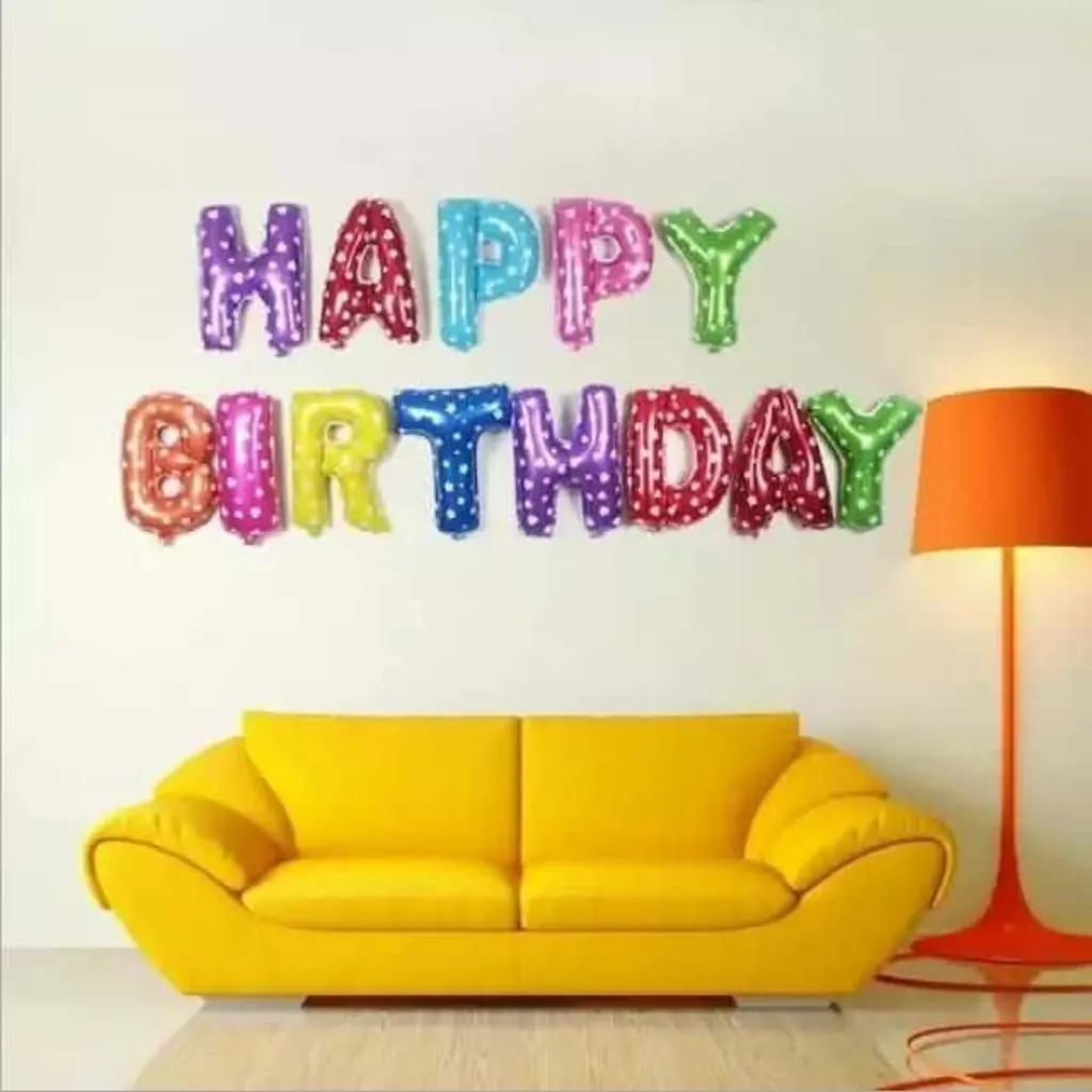 Sur Pinterest Nouveau 13 pcs/lote rose / bleu lettre joyeux anniversaire ballon