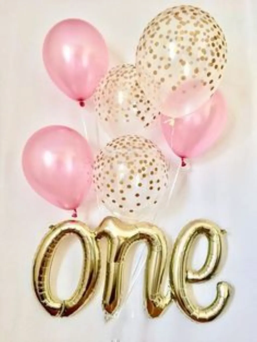Sur Pinterest Un Script ballon ~ un ballon ~ rose & or premier anniversaire ballon