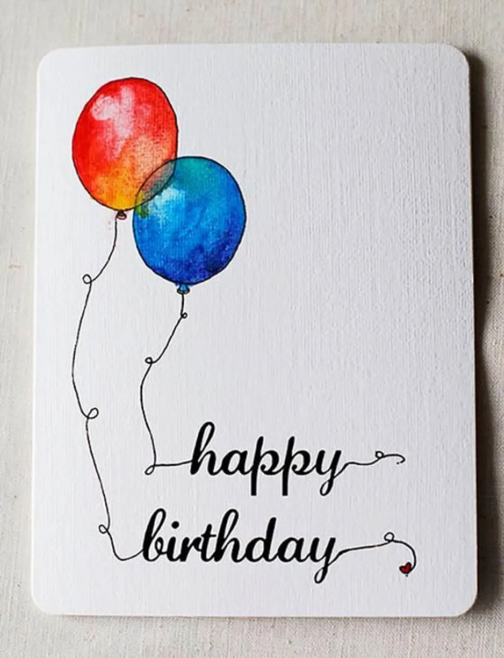 Sur Pinterest Scheda di compleanno palloncini – acquerello