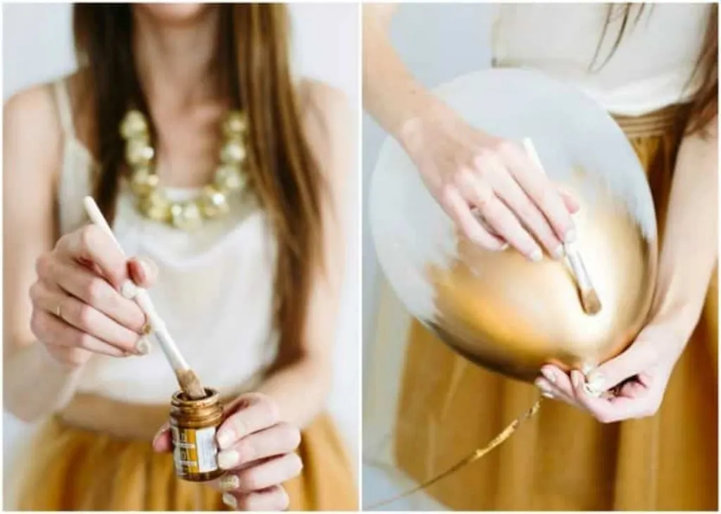Sur Pinterest Streichen Sie üngleich die weiße Luftballon mit der Goldfarbe