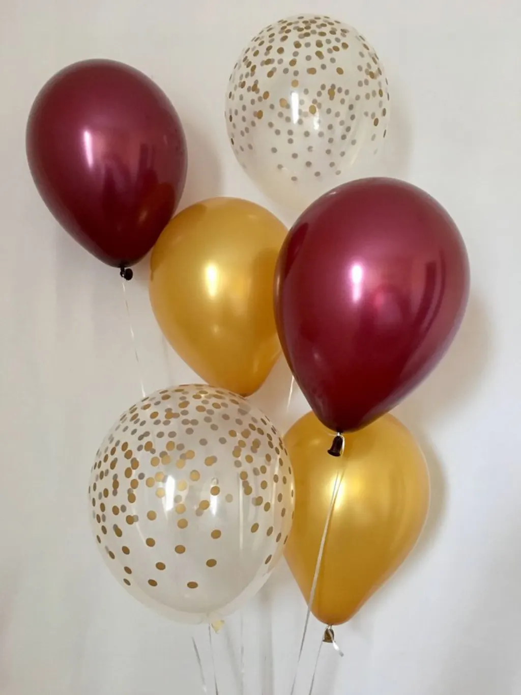 Sur Pinterest Ballons en Latex Bordeaux or et confettis or clair ~ tomber ballons ~