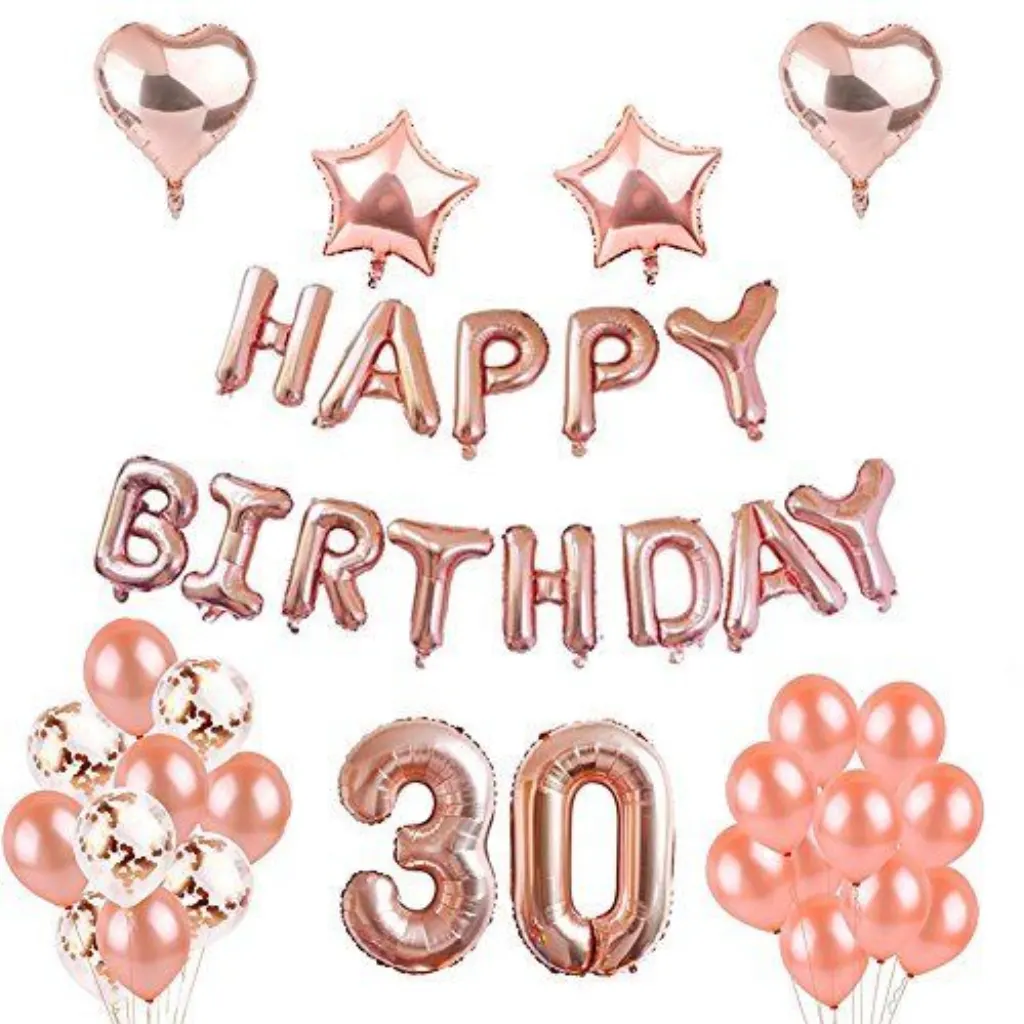 Sur Pinterest Weimi 30 Ans Anniversaire Décorations Or Rose pour Filles Ballon