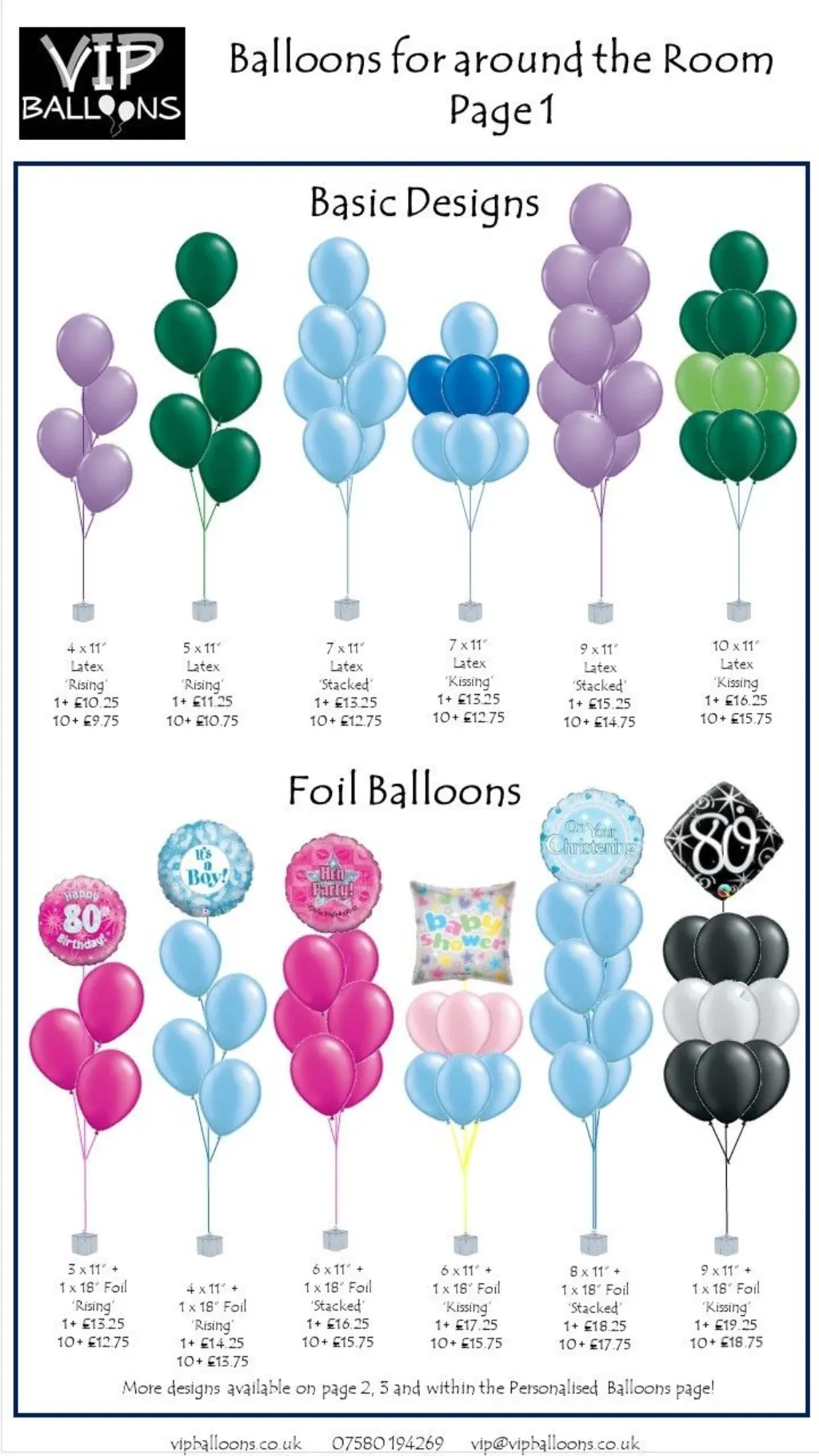 Sur Pinterest Balloon Decor Price Guide | VIP Balloons