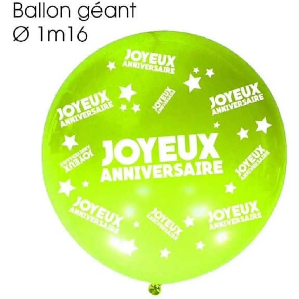 Sur Pinterest Ballon géant anniversaire vert (x1) REF/BALGA00V