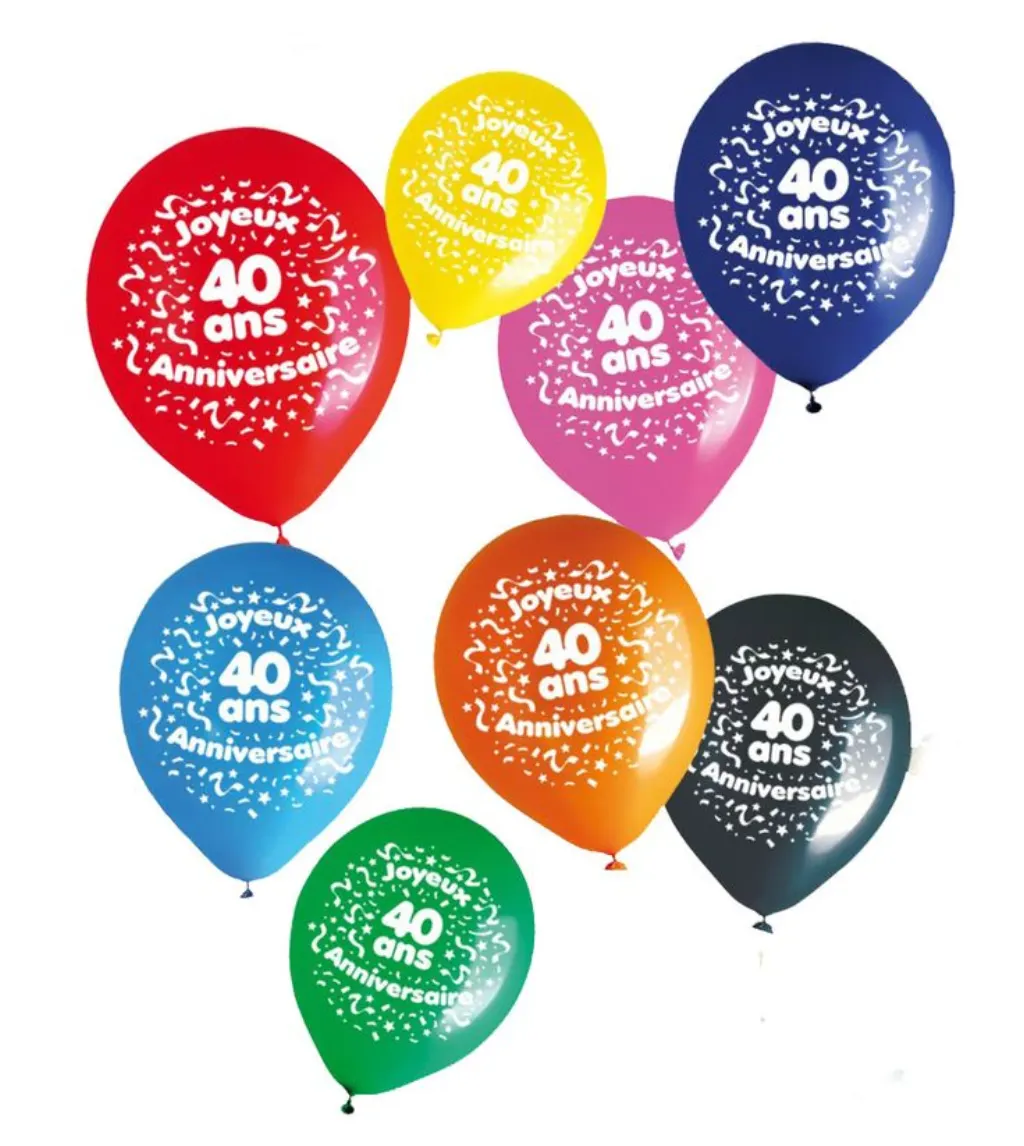 Sur Pinterest Sachet 8 ballons 40 ans
