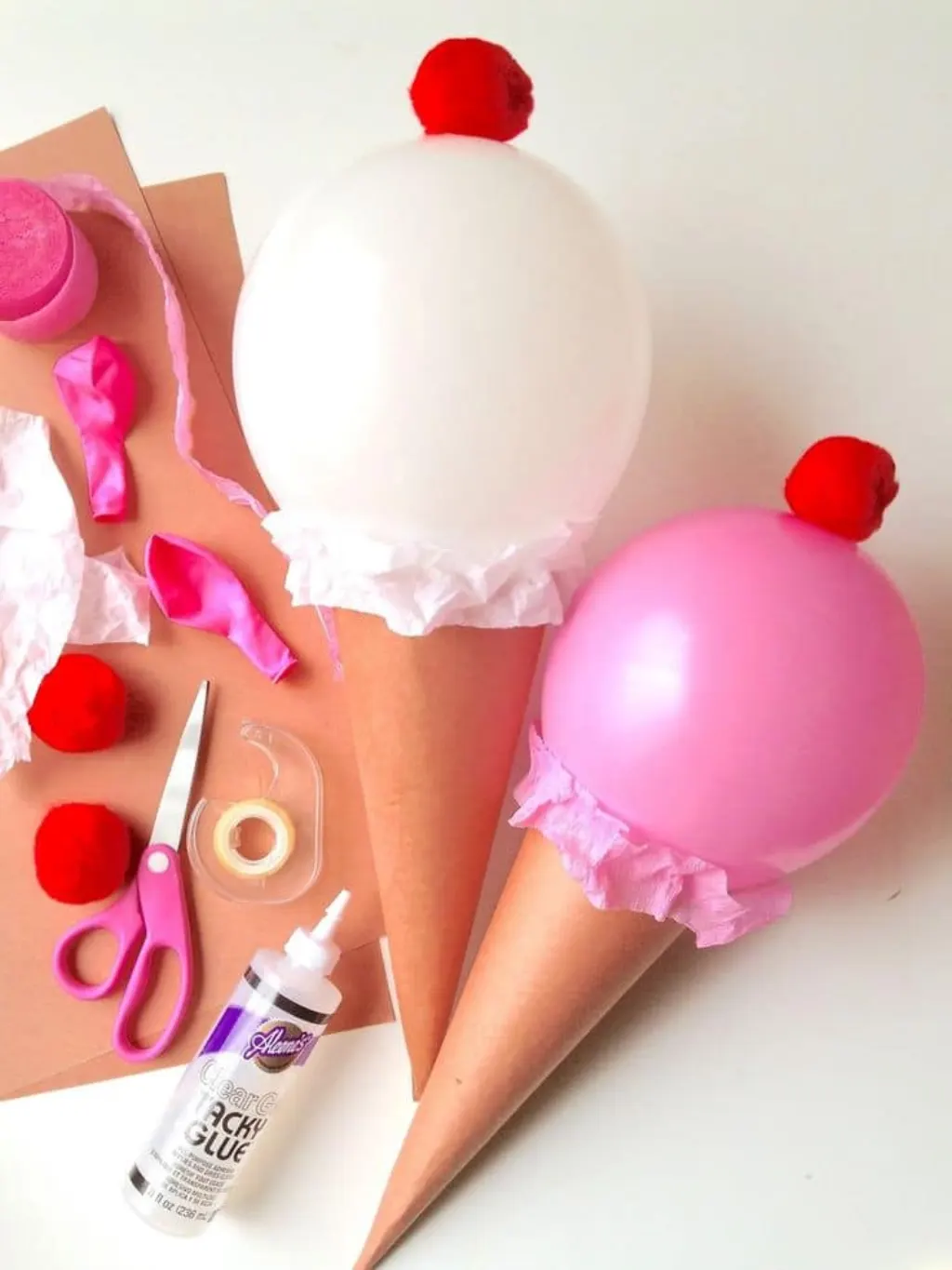 Sur Pinterest Lindsay Ann Bakes: {VIDEO) DIY Ice Cream Cone Balloons for Birthday