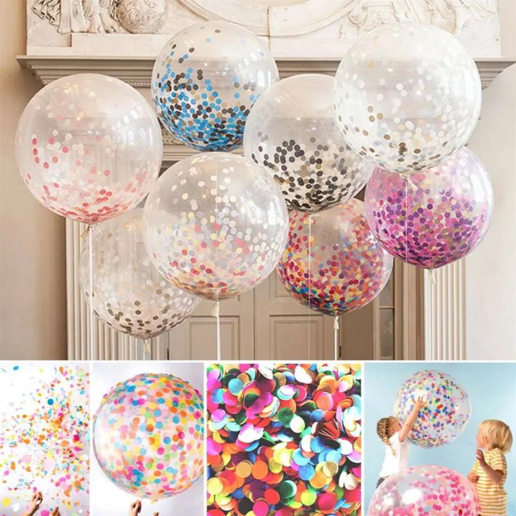Sur Pinterest 5PCS 12″ Balão Confete Colorido Aniversário, Festa de Casamento