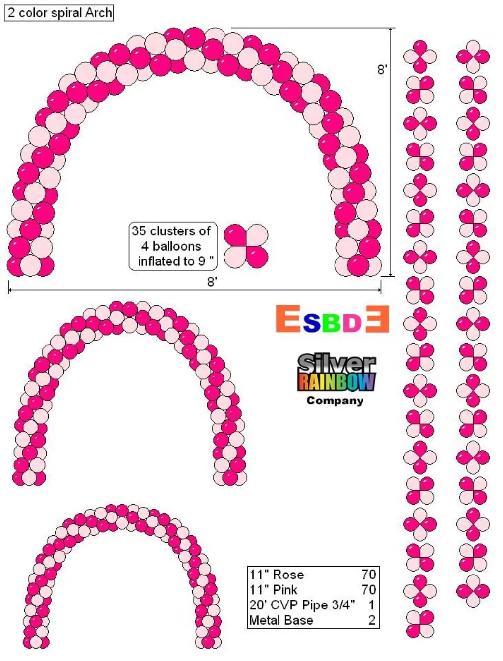 Sur Pinterest Arco espiral dos colores