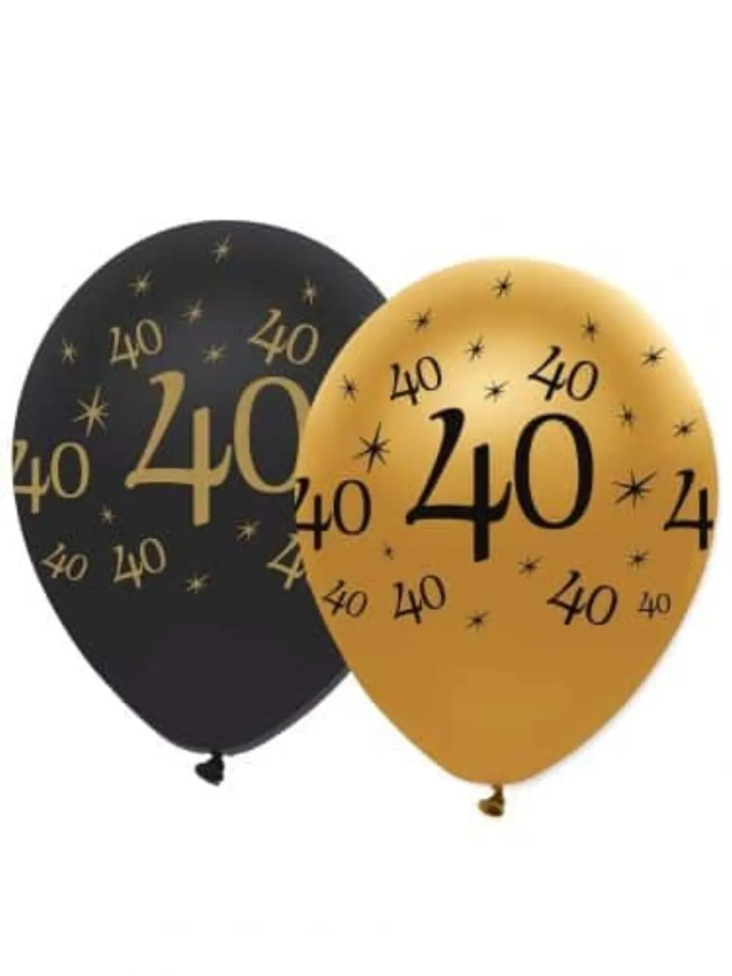 Sur Pinterest 6 Ballons noir et or 40 ans