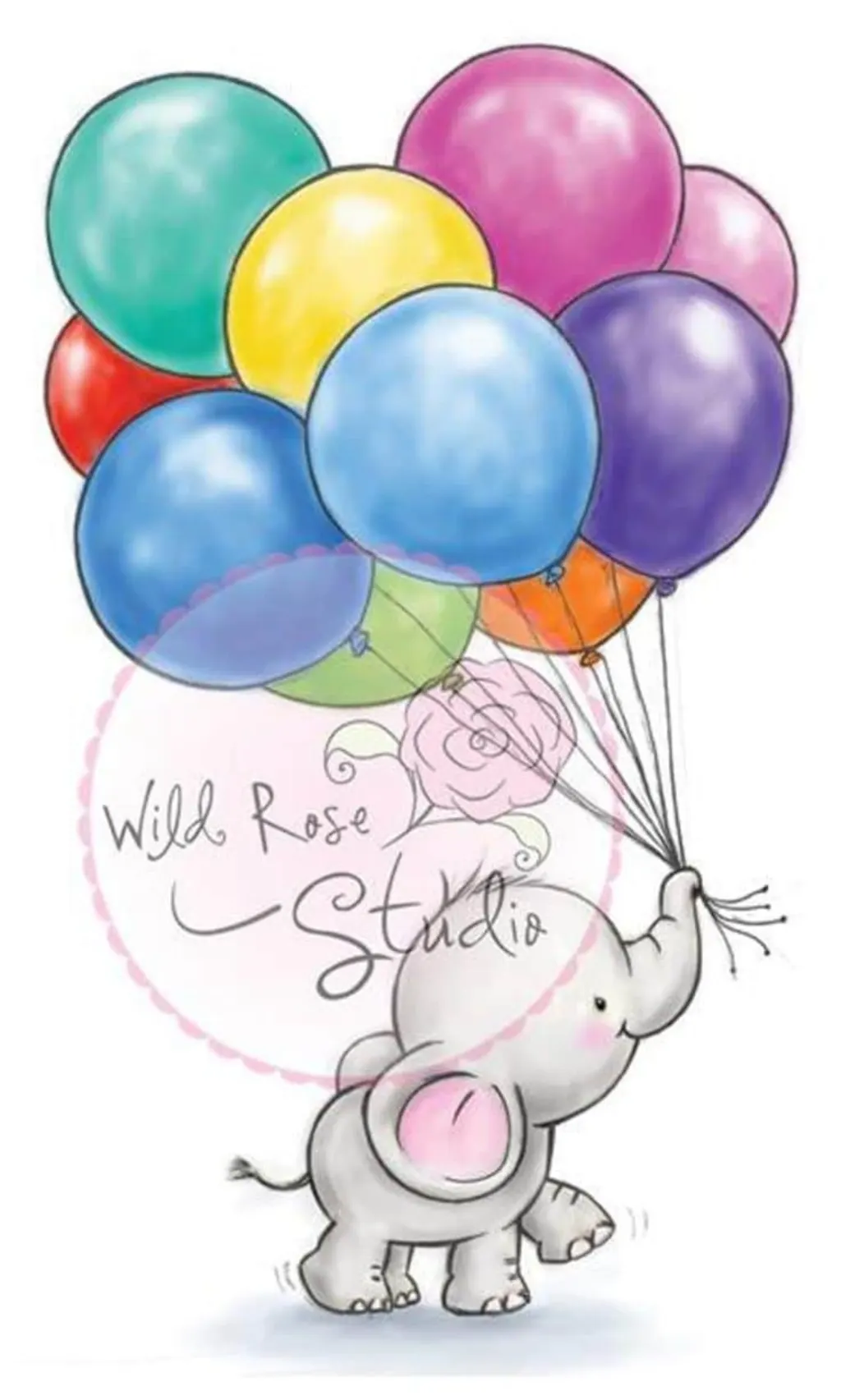 Sur Pinterest Details about Elephant Bella Balloons Clear Unmounted Rubber Stamp
