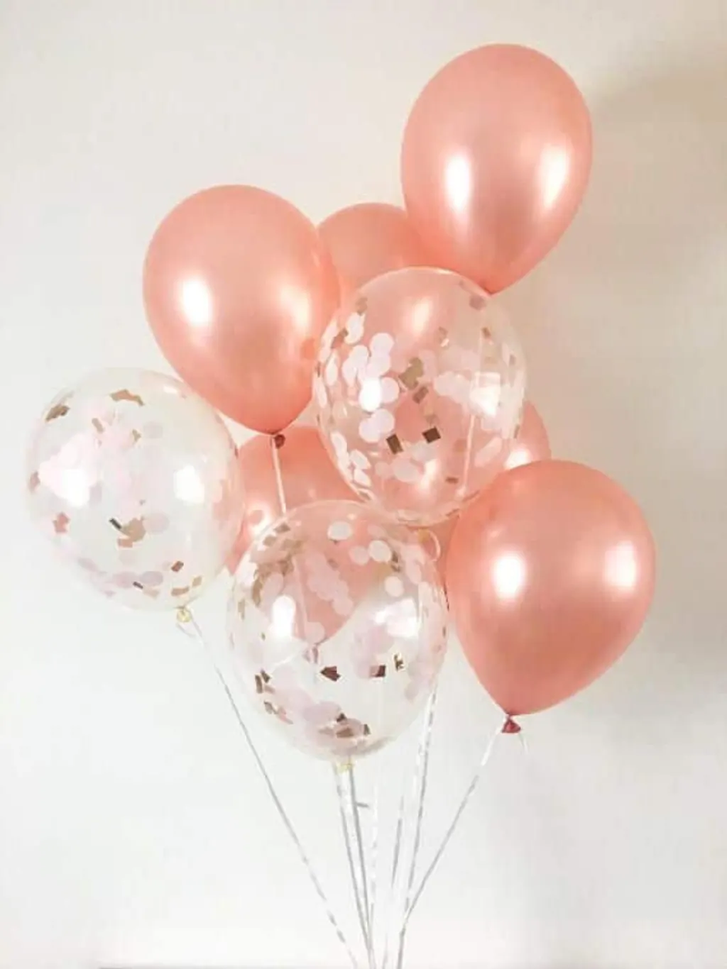 Sur Pinterest Rose Gold Balloons Blush Rose Gold Confetti Balloons Rose Gold Bridal