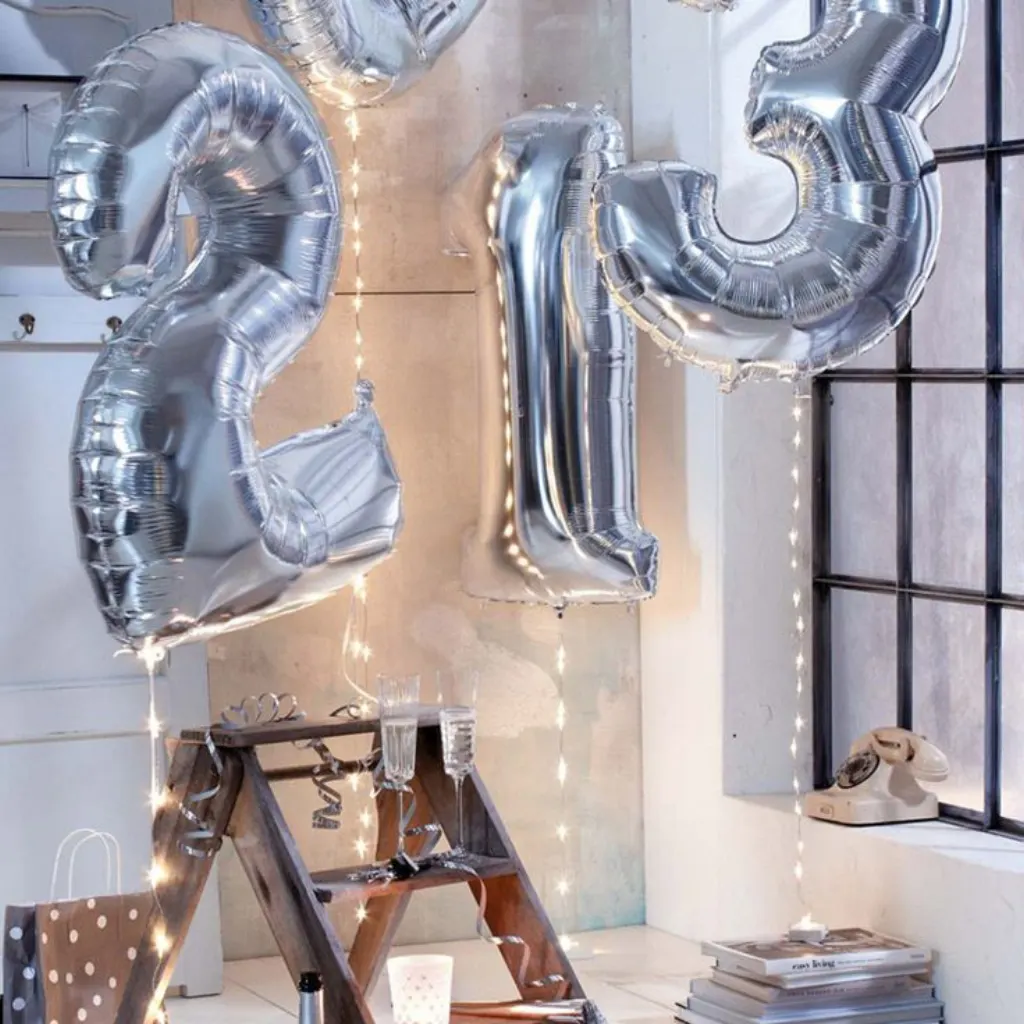 Sur Pinterest kupować Rysunek Balon Folia 40 Cali Lat Hel Ballon Liczba Szczęśliwy