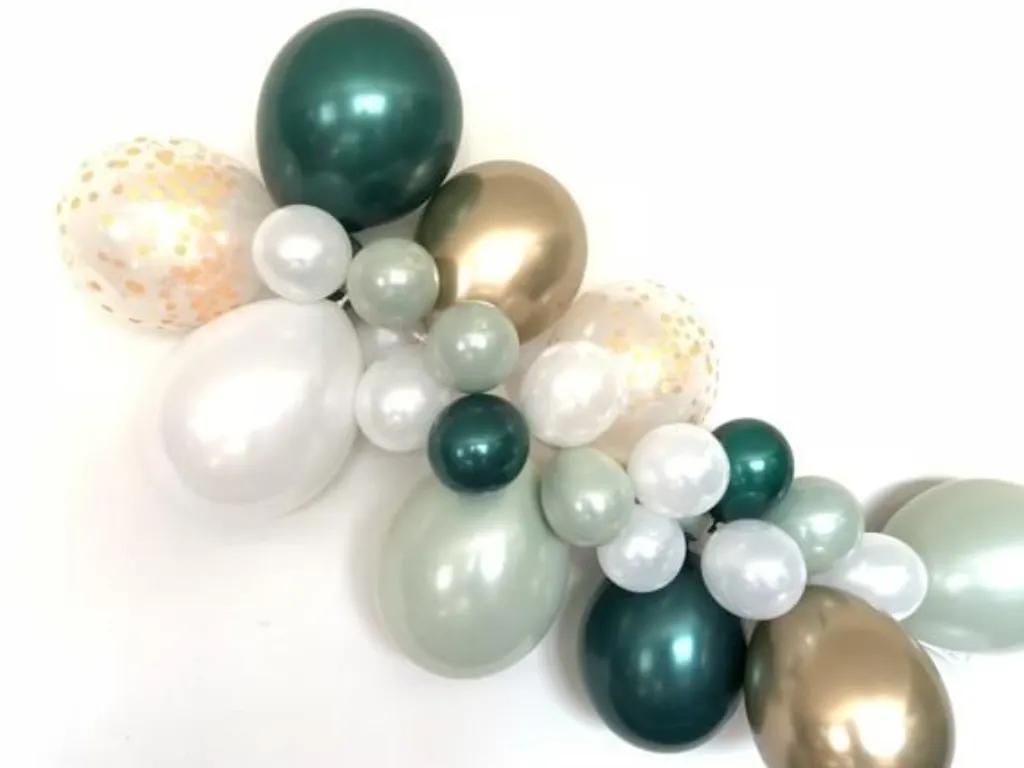 Sur Pinterest Sage Green Balloon Garland Green and White Bridal Shower | Etsy