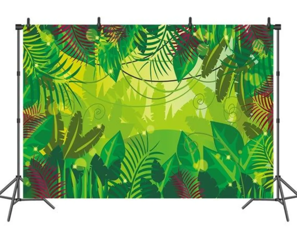 Sur Pinterest Jungle Birthday Backdrop Safari Tropical Natural Rainforest Baby
