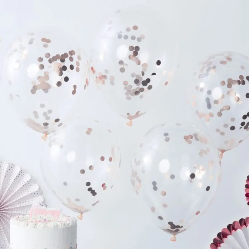 Sur Pinterest Ginger Ray Rose Gold Confetti Balloons 5ct