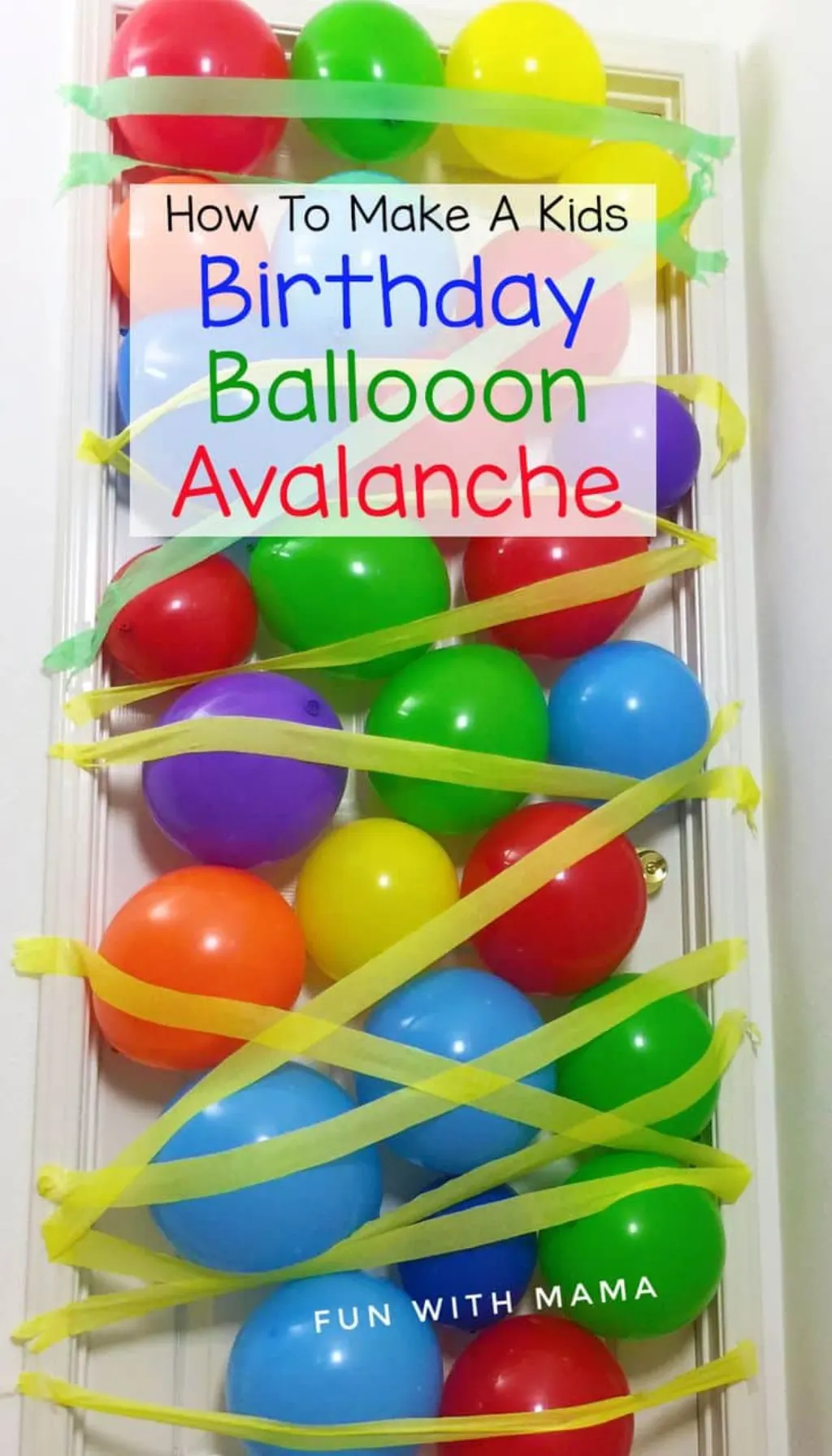 Sur Pinterest How to Make A Kids Birthday Balloon Avalanche