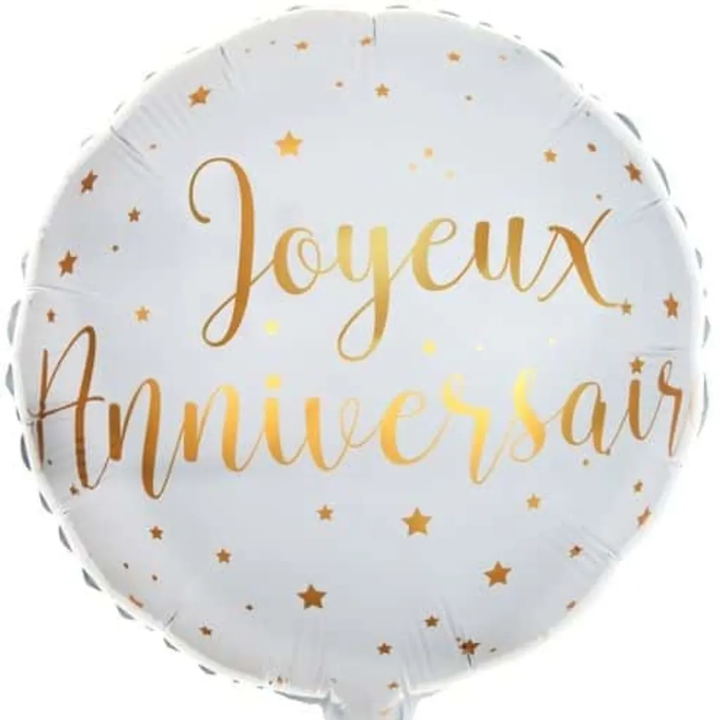 Sur Pinterest Ballon Mylar Joyeux Anniversaire Blanc & Or | Hollyparty.com