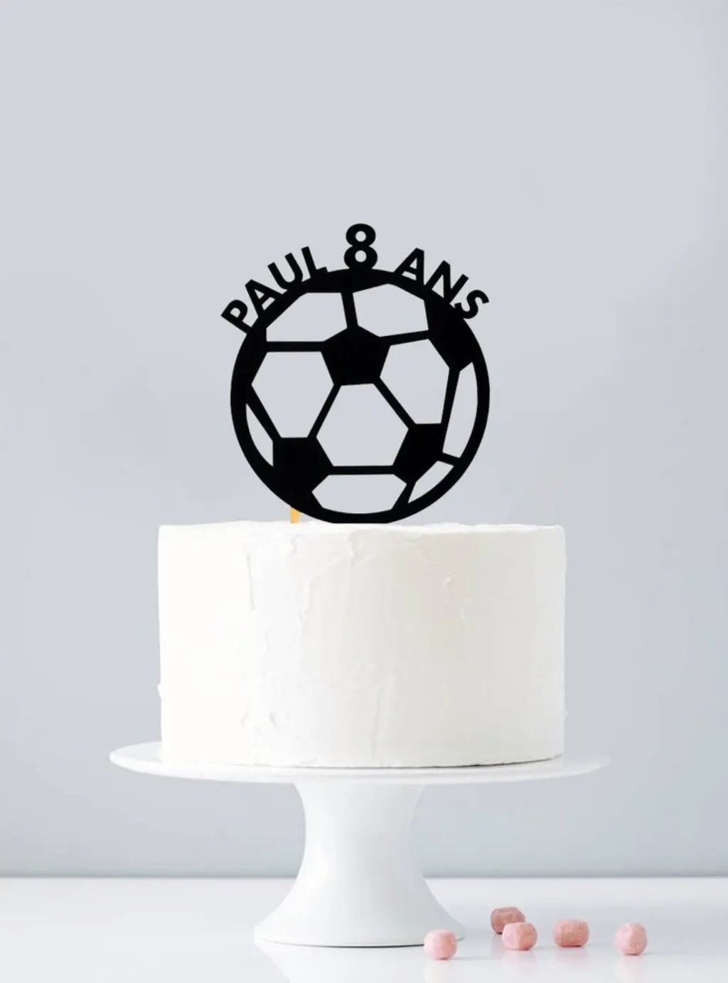 Sur Pinterest Cake topper personnalisé ballon de foot