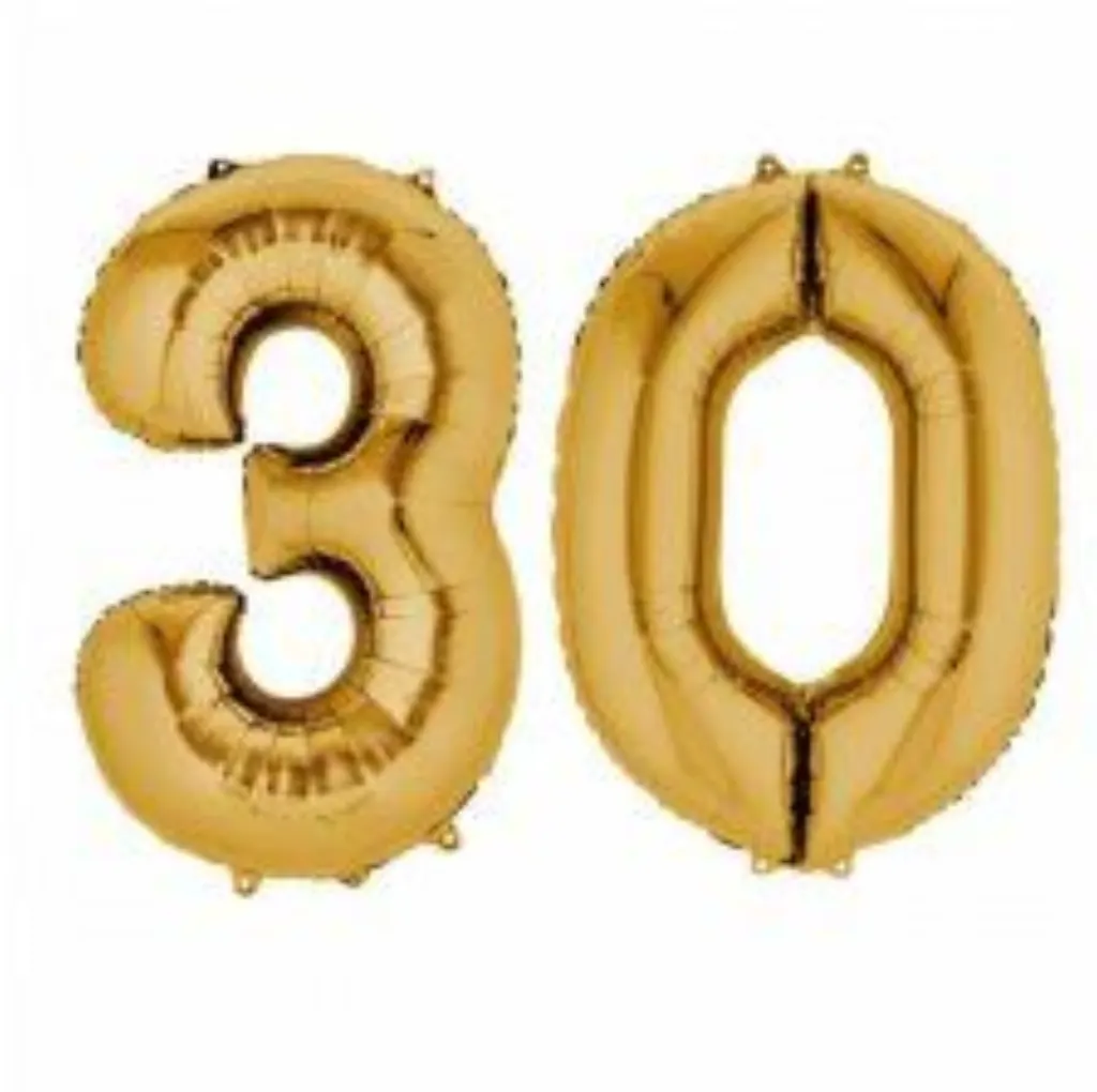 Sur Pinterest Ballons mylar or anniversaire Chiffre 30 ans (x2)