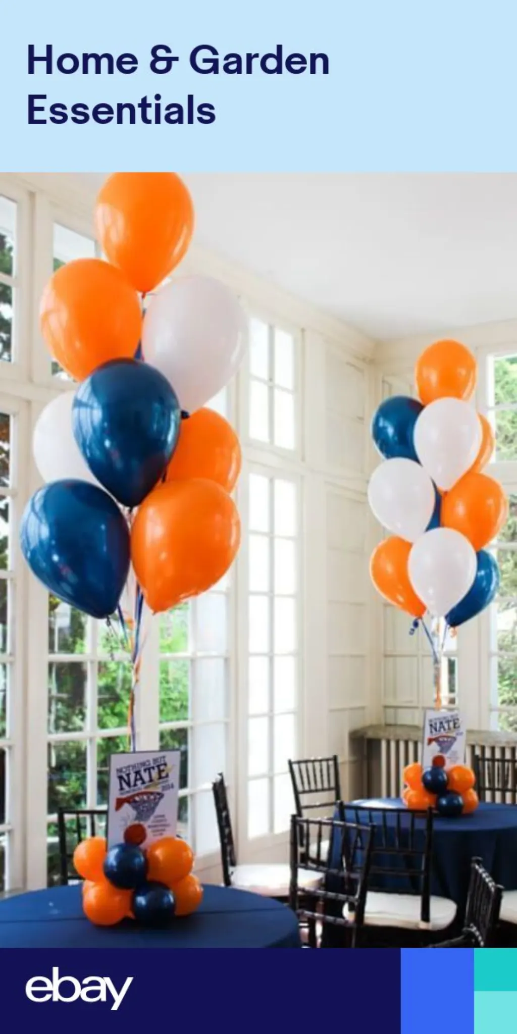 Sur Pinterest 12 Blue Orange White Mix PearlMetallic Balloons Birthday Wedding