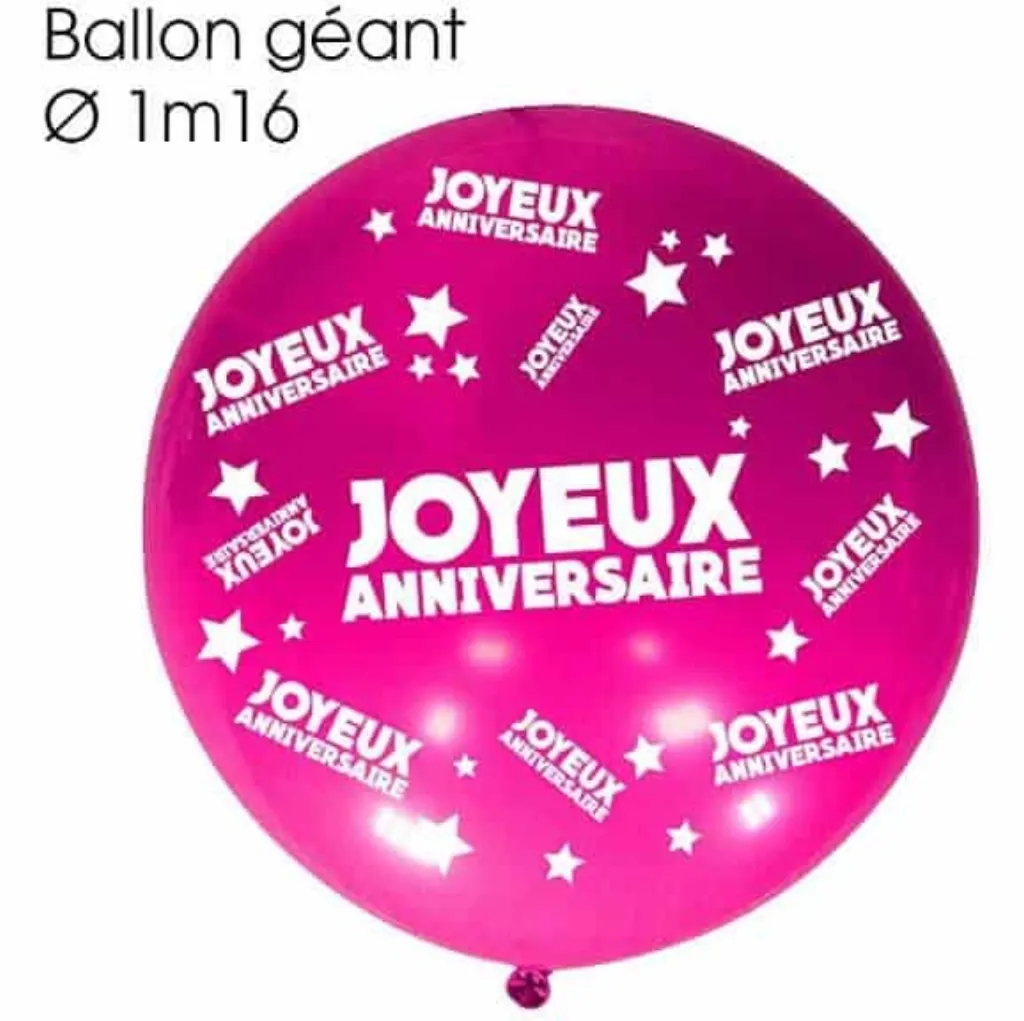 Sur Pinterest Ballon géant anniversaire fuchsia (x1) REF/BALGA00F