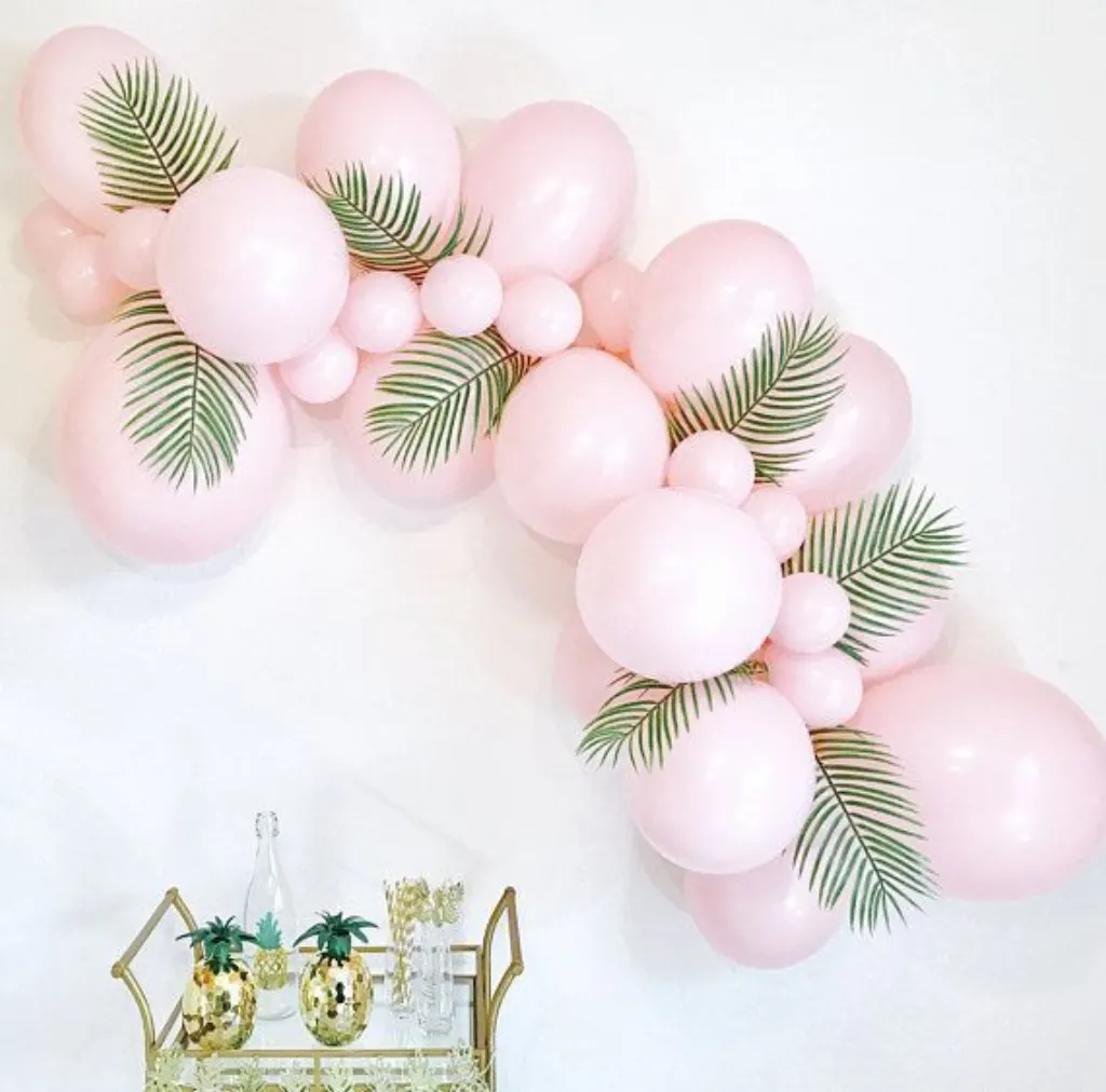 Sur Pinterest Pink Balloon Garlands, Balloon Garlands, DIY Balloon Garland, Tropical