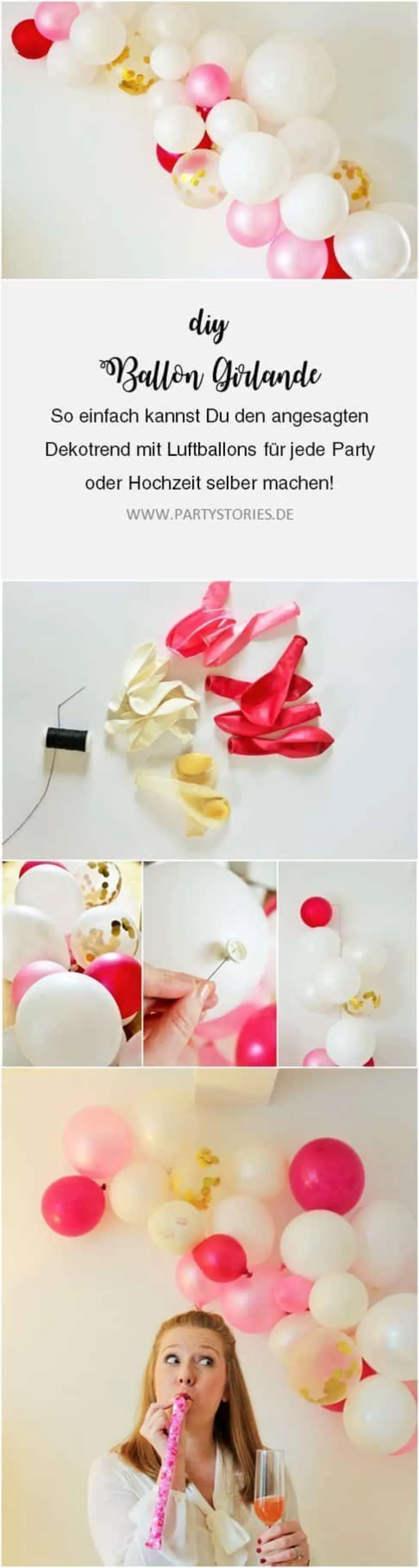 Sur Pinterest Anleitung: Moderne Luftballons einfach selbst girlanden – #Ballon