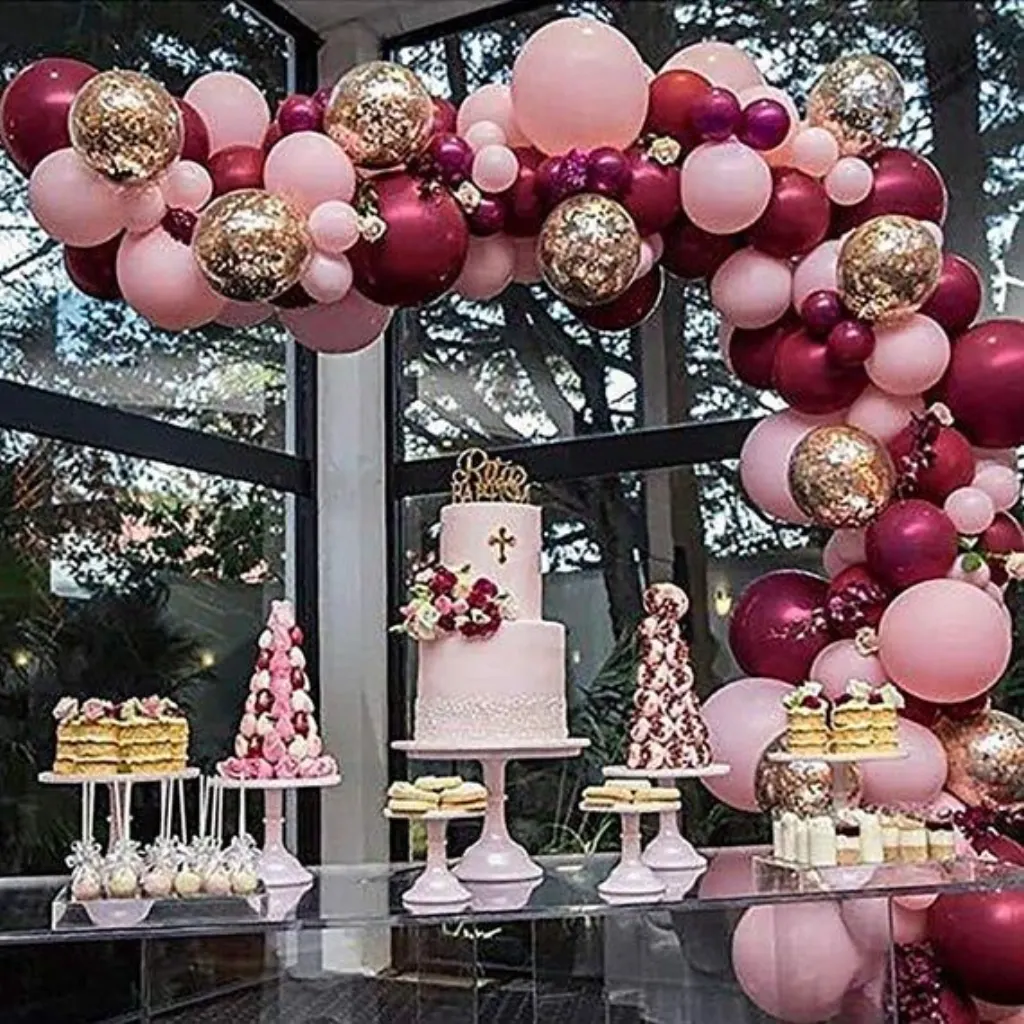 Sur Pinterest Burgundy Red Balloon Garland Kit, Balloon Arch Kit with Tool, Party