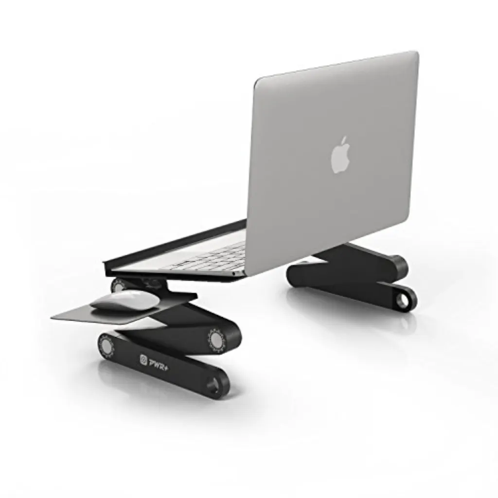 Support pour ordinateur portable réglable Pwr pour le lit et le canapé, panneau amovible pour souris, bureau ergonomique à plateau-lit