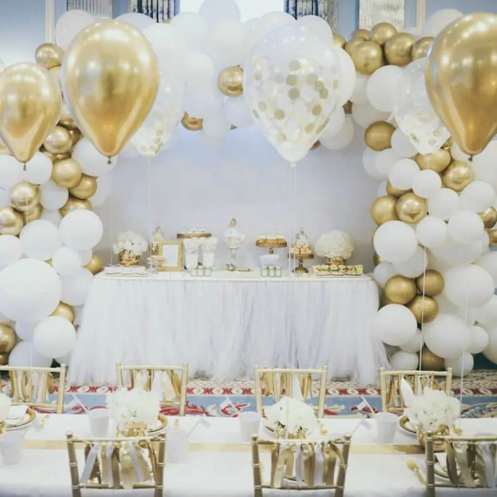 Sur Pinterest Stunning Confetti DIY Chrome Gold & White Balloon Garland Kit-Venue