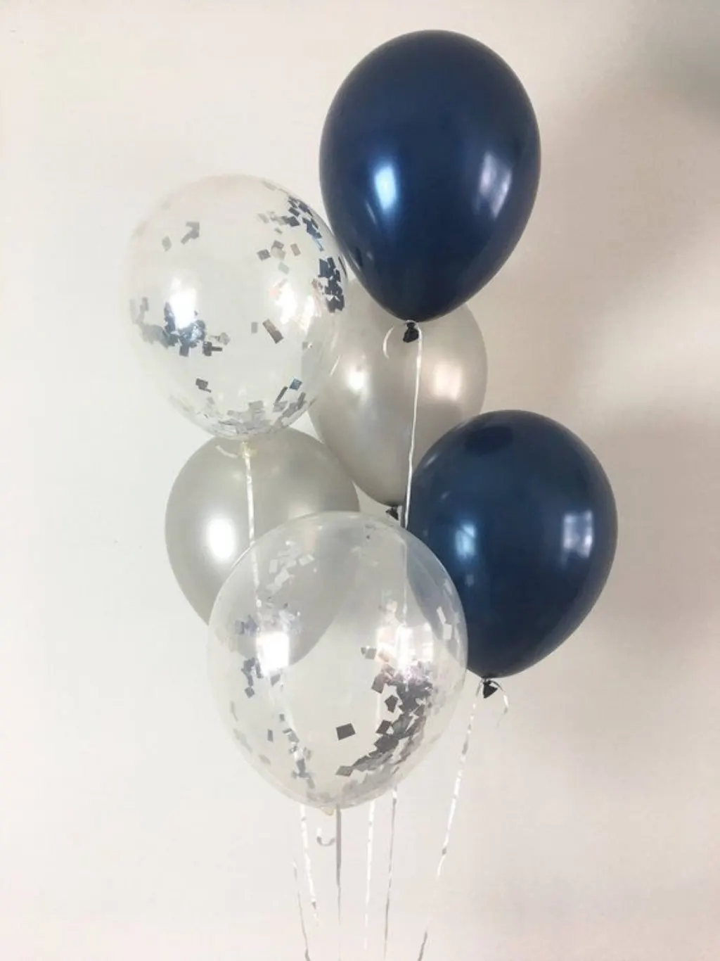 Sur Pinterest Bleu marine et argent confettis Latex ballons bleu marine et argent