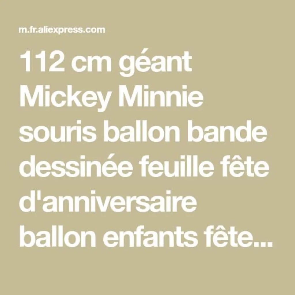 Sur Pinterest 112 cm géant Mickey Minnie souris ballon bande dessinée feuille fête