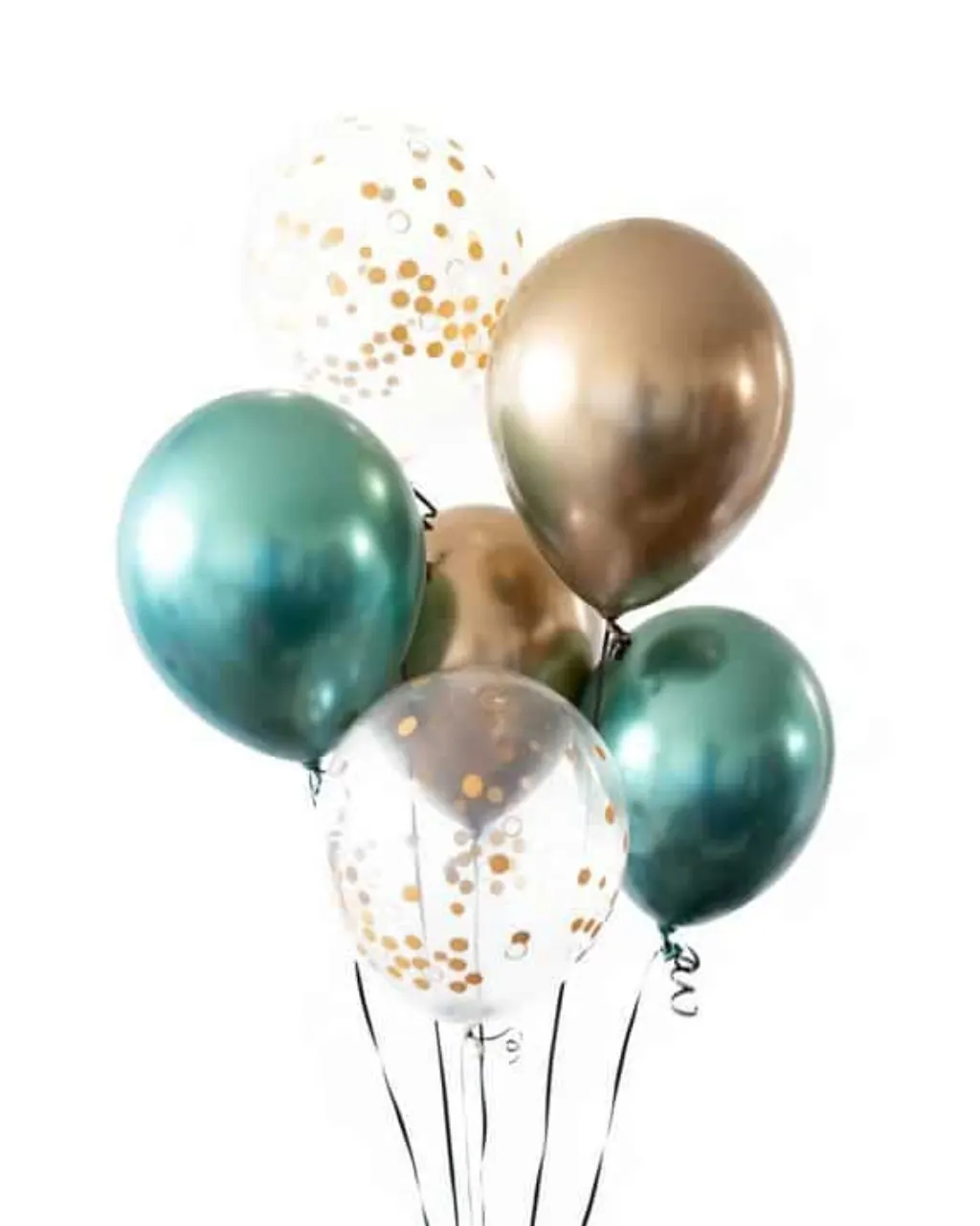 Sur Pinterest Sage Green and Gold Confetti Balloon Bouquet – Eucalyptus Teal Jade