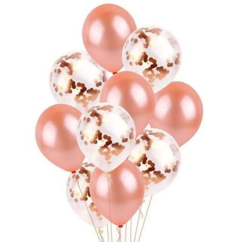 Sur Pinterest Bouquet Ballons Confettis Rose Gold (x8) | Hollyparty.com