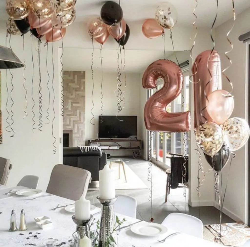 Sur Pinterest Rose Gold 21st Birthday Decor Set | Jumbo 21 Big Number | 21st