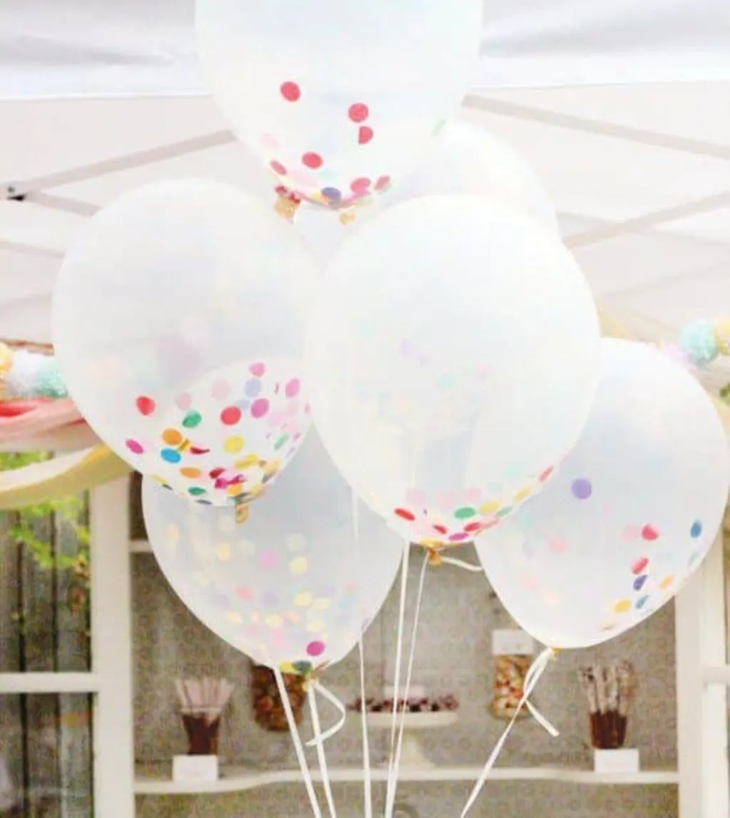 Sur Pinterest 10 clear 12 inch balloons with multi colored confetti!! -10 clear