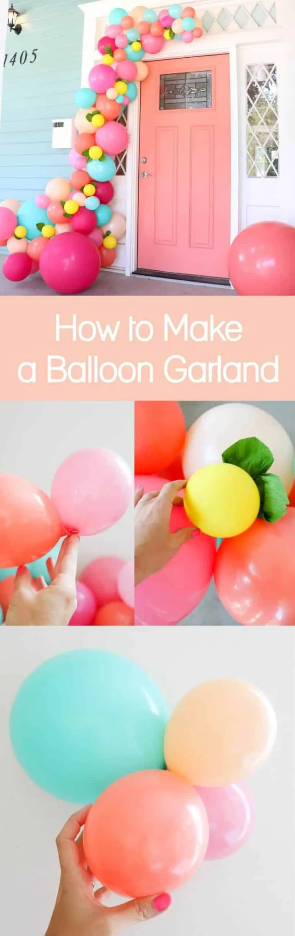 Sur Pinterest Make A Balloon Garland For Your Front Door