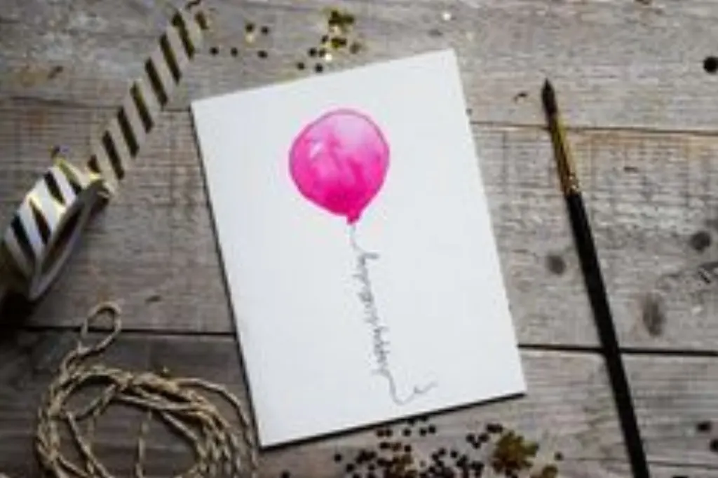 Sur Pinterest Geburtstagskarte, Rosa Ballon, Geburtstag, Karte Geburtstag, Handmade