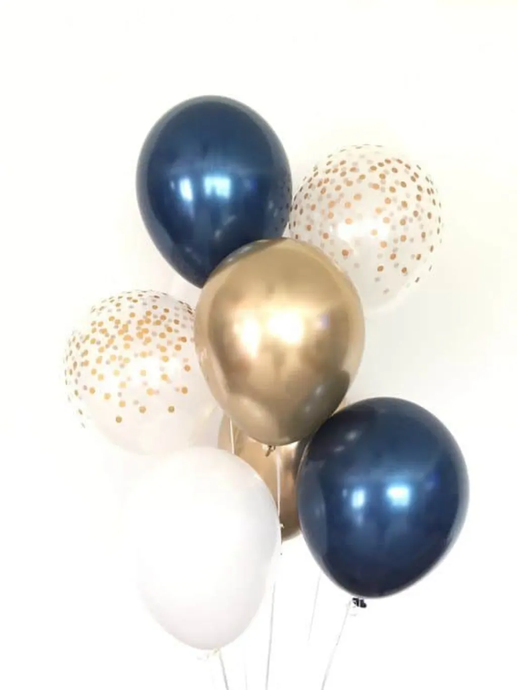 Sur Pinterest Navy Balloons | Navy and Gold Balloons |Navy and White Balloons | Baby