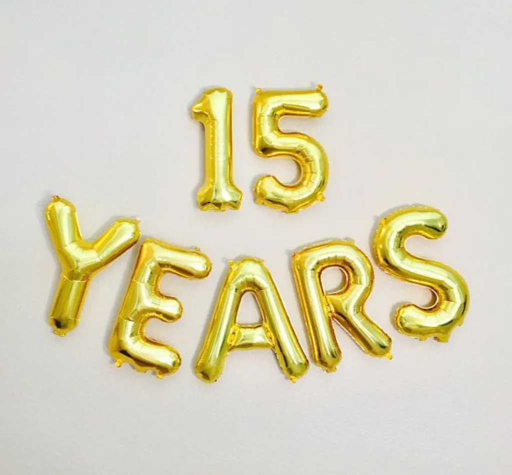 Sur Pinterest 15 YEARS Balloon 15th Birthday Photo Prop 15th Anniversary