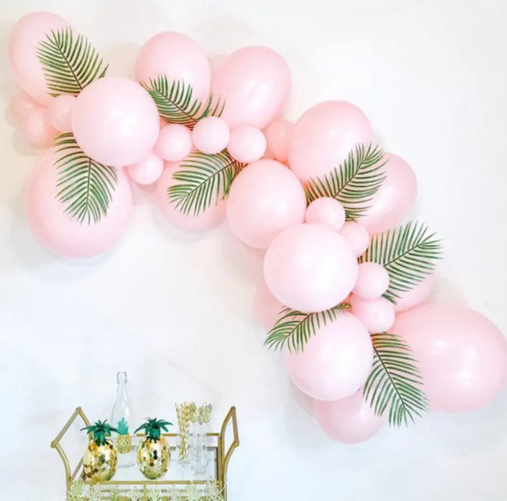 Sur Pinterest Pink Balloon Garlands, Balloon Garlands, DIY Balloon Garland, Tropical