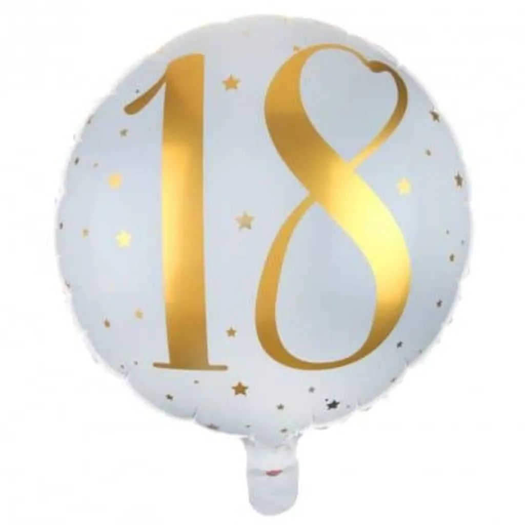 Sur Pinterest Ballon mylar Anniversaire 18 ans blanc et or