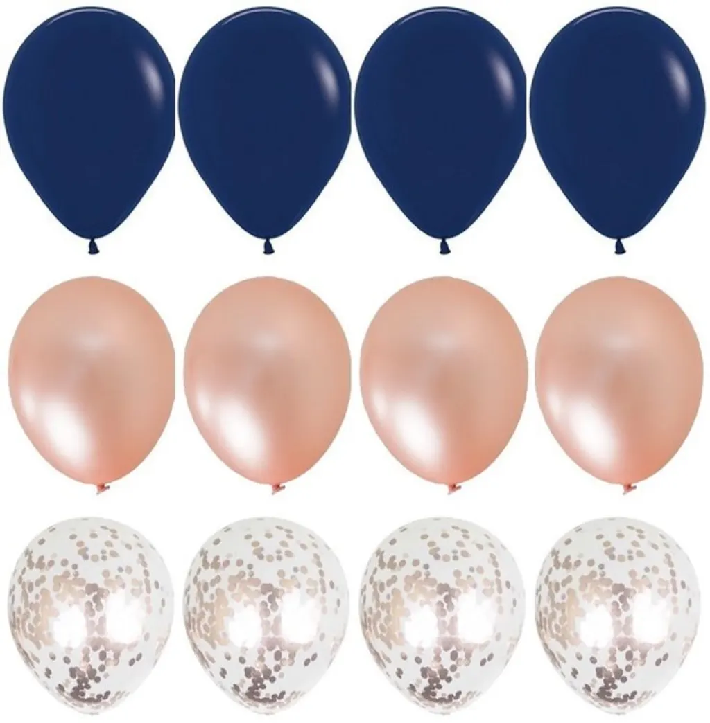 Sur Pinterest Bleu marine et Rose ballon or Bouquet confettis ballons mariage ballon