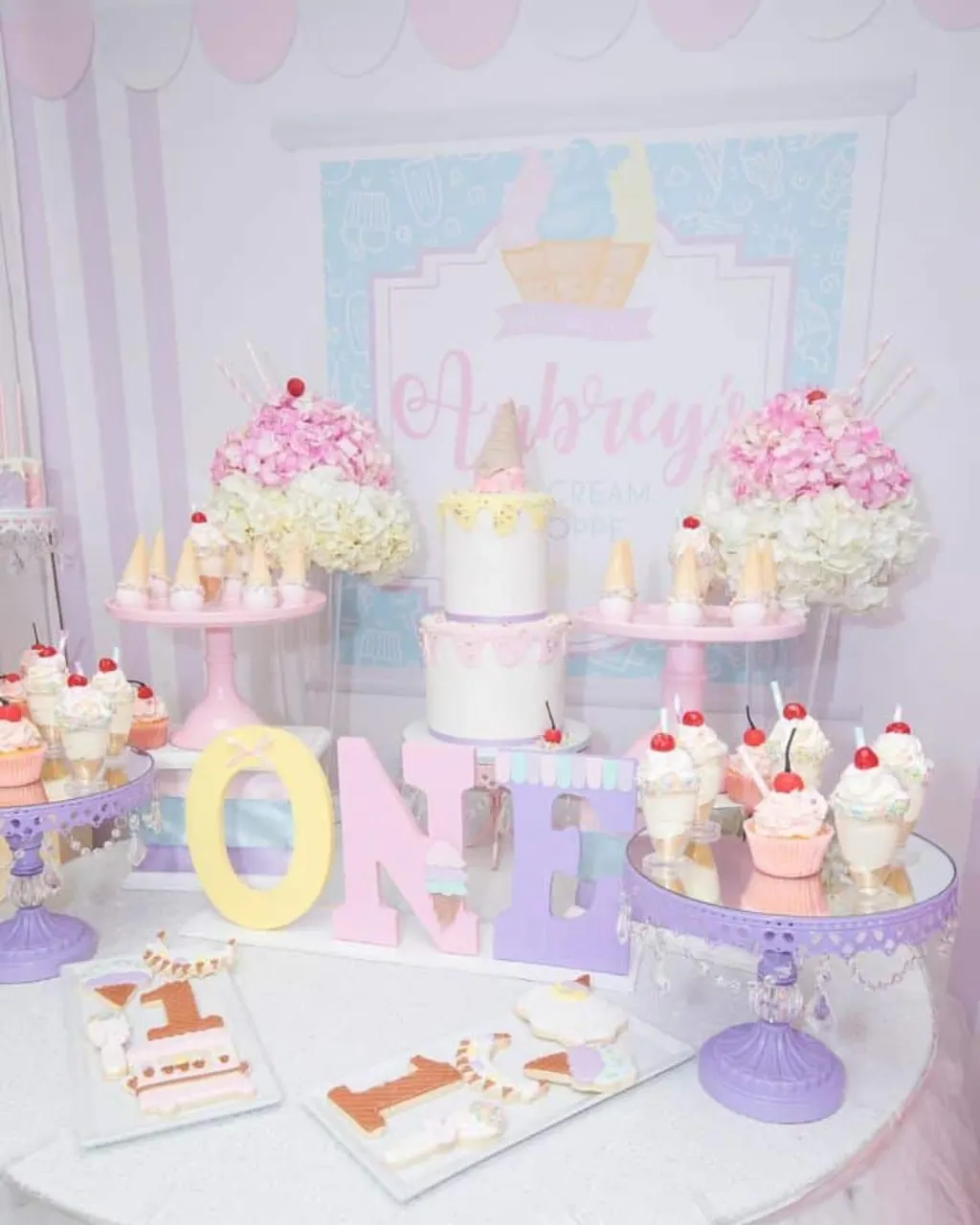 Sur Pinterest Ice creamtheme 1st birthday photography by @shamemoriesphotography