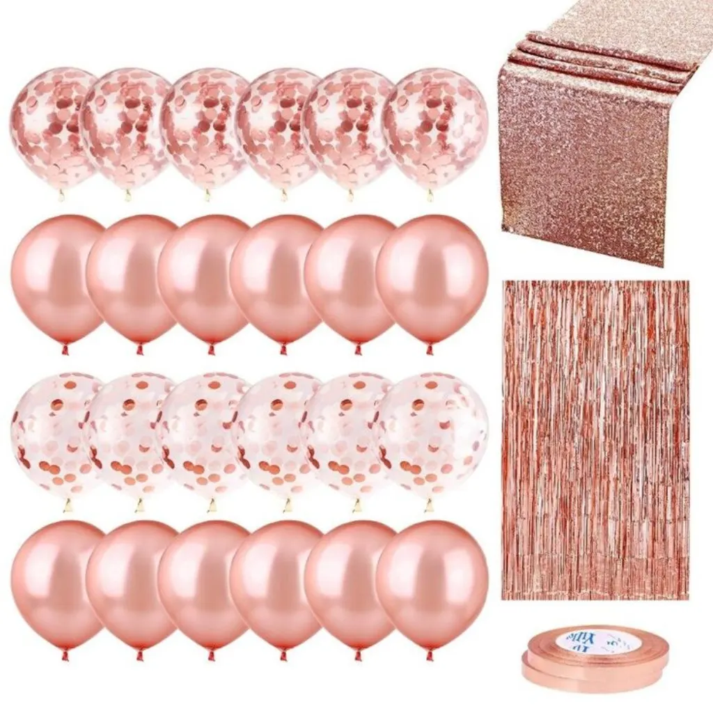 Sur Pinterest 20 pièces Mix or Rose Ballon confettis Ballon feuille coeur fête